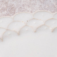 アトリエ野恵 ダリアリム皿S(ホワイト) アトリエ野恵 陶磁器作家もの