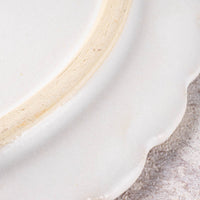 アトリエ野恵 ダリアリム皿S(ホワイト) アトリエ野恵 陶磁器作家もの