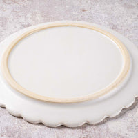 アトリエ野恵 ダリアリム皿S(ホワイト) アトリエ野恵 陶磁器作家もの