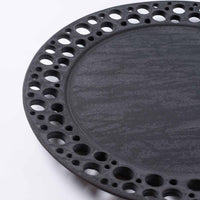 アトリエ野恵 ぎんがリム皿L  黒錆 アトリエ野恵 陶磁器作家もの