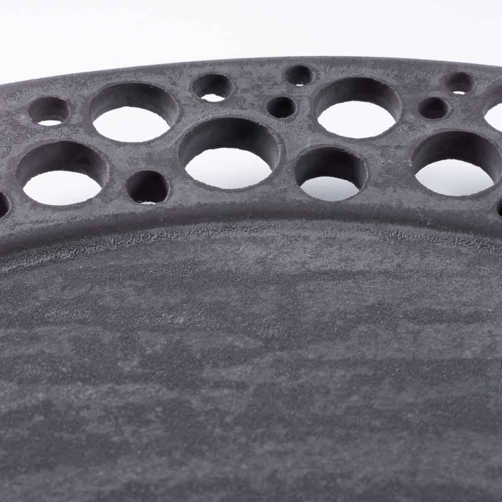 アトリエ野恵 ぎんがリム皿L  黒錆 アトリエ野恵 陶磁器作家もの