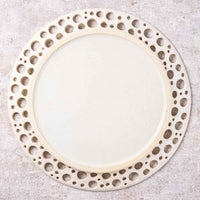 アトリエ野恵 ぎんがリム皿L  生成り アトリエ野恵 陶磁器作家もの