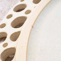 アトリエ野恵 ぎんがリム皿L  生成り アトリエ野恵 陶磁器作家もの