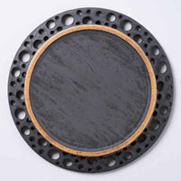 アトリエ野恵 ぎんがリム皿S  黒錆 アトリエ野恵 陶磁器作家もの