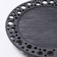 アトリエ野恵 ぎんがリム皿S  黒錆 アトリエ野恵 陶磁器作家もの