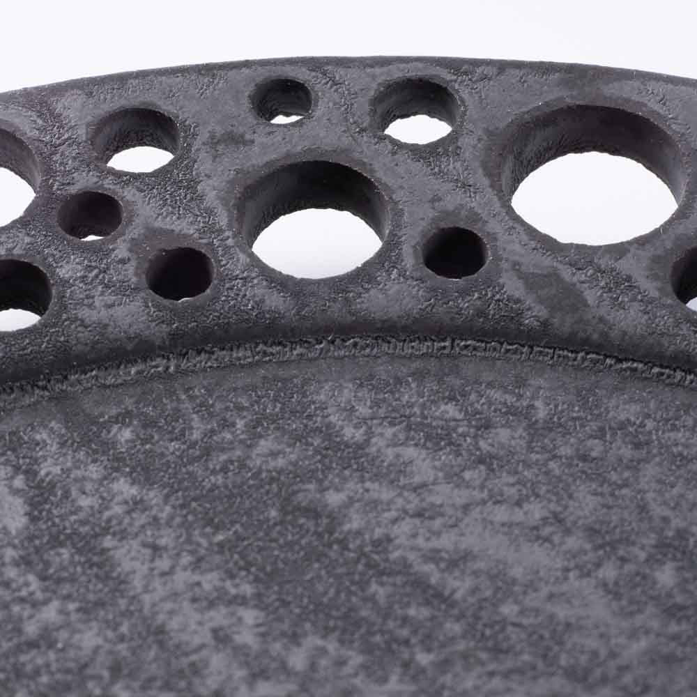 アトリエ野恵 ぎんがリム皿S  黒錆 アトリエ野恵 陶磁器作家もの