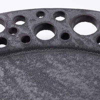 アトリエ野恵 ぎんがリム皿S  黒錆 アトリエ野恵 陶磁器作家もの