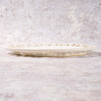 アトリエ野恵 ぎんがリム皿S  生成り アトリエ野恵 陶磁器作家もの