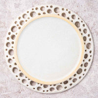 アトリエ野恵 ぎんがリム皿S  生成り アトリエ野恵 陶磁器作家もの