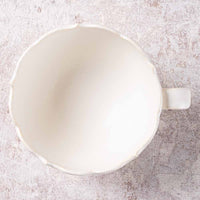 アトリエ野恵 ロココ丸マグカップ(ホワイト) アトリエ野恵 陶磁器作家もの