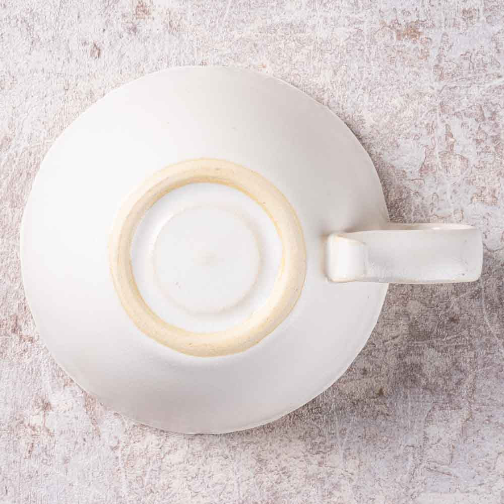アトリエ野恵 ロココ丸マグカップ(ホワイト) アトリエ野恵 陶磁器作家もの