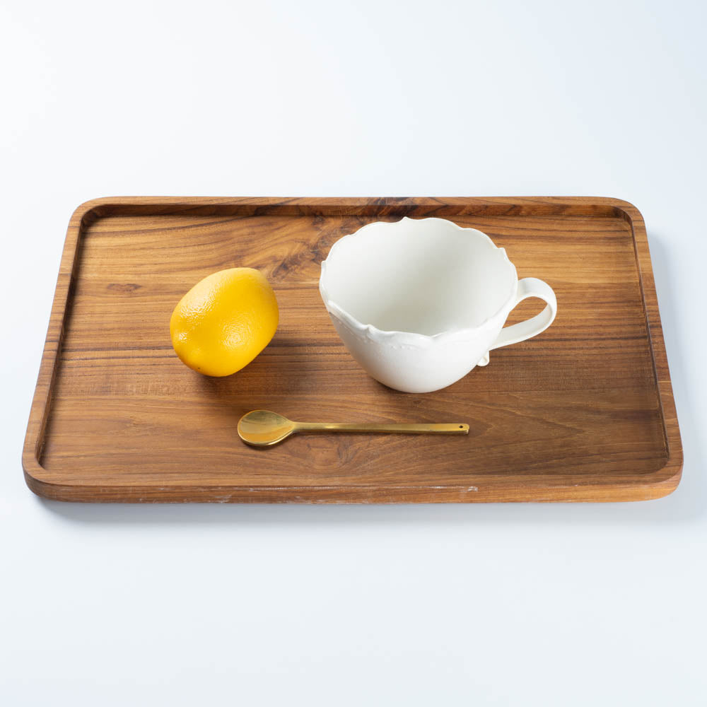 アトリエ野恵 ロココ丸マグカップ(ホワイト) アトリエ野恵 陶磁器作家もの