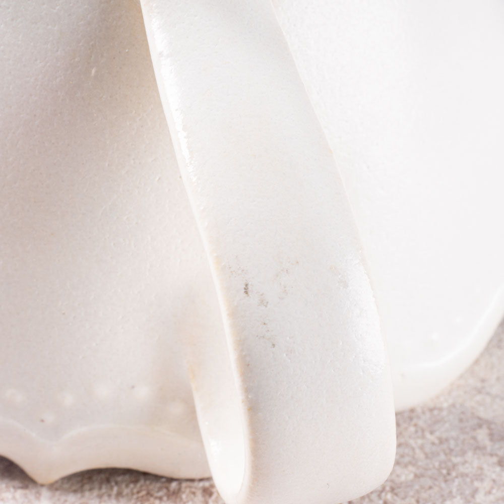 アトリエ野恵 ロココ丸マグカップ(ホワイト) アトリエ野恵 陶磁器作家もの