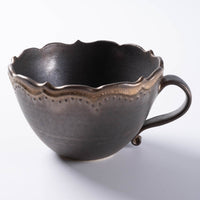 アトリエ野恵 ロココ丸マグカップ(ブロンズ) アトリエ野恵 陶磁器作家もの