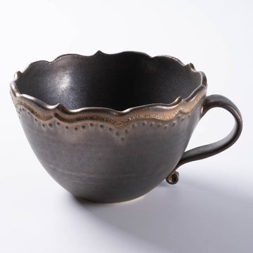 アトリエ野恵　ロココ丸マグカップ（ブロンズ） アトリエ野恵 陶磁器作家もの