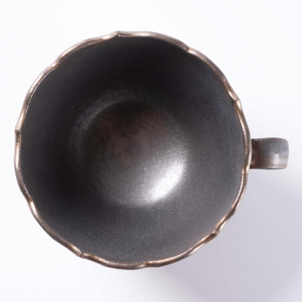 アトリエ野恵 ロココ丸マグカップ(ブロンズ) アトリエ野恵 陶磁器作家もの