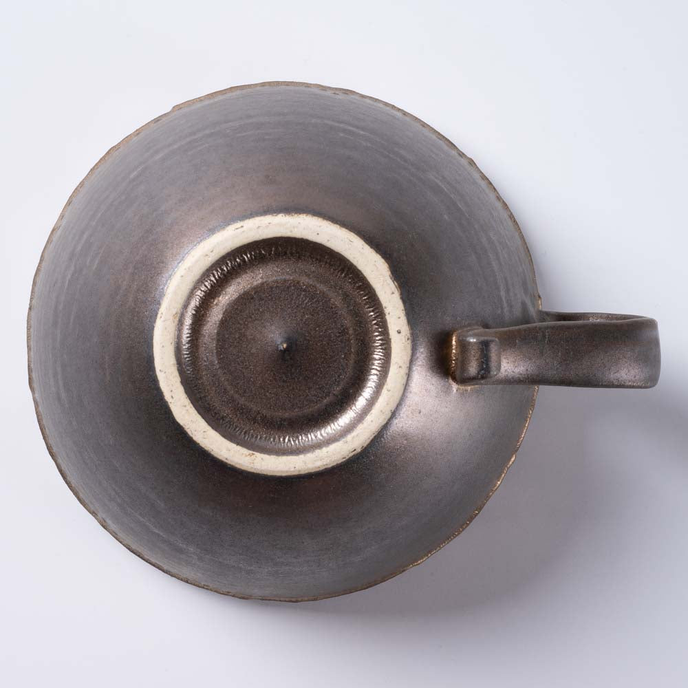 アトリエ野恵 ロココ丸マグカップ(ブロンズ) アトリエ野恵 陶磁器作家もの