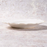 アトリエ野恵 ロココ中皿(ホワイト) アトリエ野恵 陶磁器作家もの