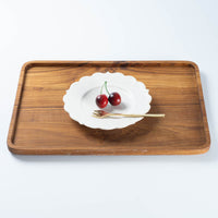 アトリエ野恵 ロココ中皿(ホワイト) アトリエ野恵 陶磁器作家もの