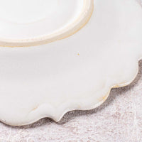 アトリエ野恵 ロココ中皿(ホワイト) アトリエ野恵 陶磁器作家もの