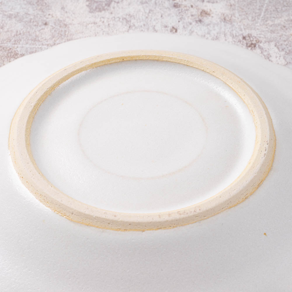 アトリエ野恵 ロココ中皿(ホワイト) アトリエ野恵 陶磁器作家もの