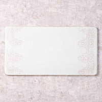 アトリエ野恵 レースプレート ロココ(ホワイト) アトリエ野恵 陶磁器作家もの