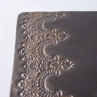 アトリエ野恵 レースプレート ロココ(ブロンズ) アトリエ野恵 陶磁器作家もの