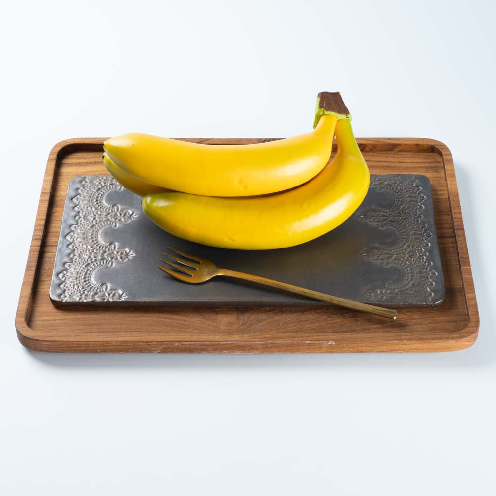 アトリエ野恵 レースプレート ロココ(ブロンズ) アトリエ野恵 陶磁器作家もの