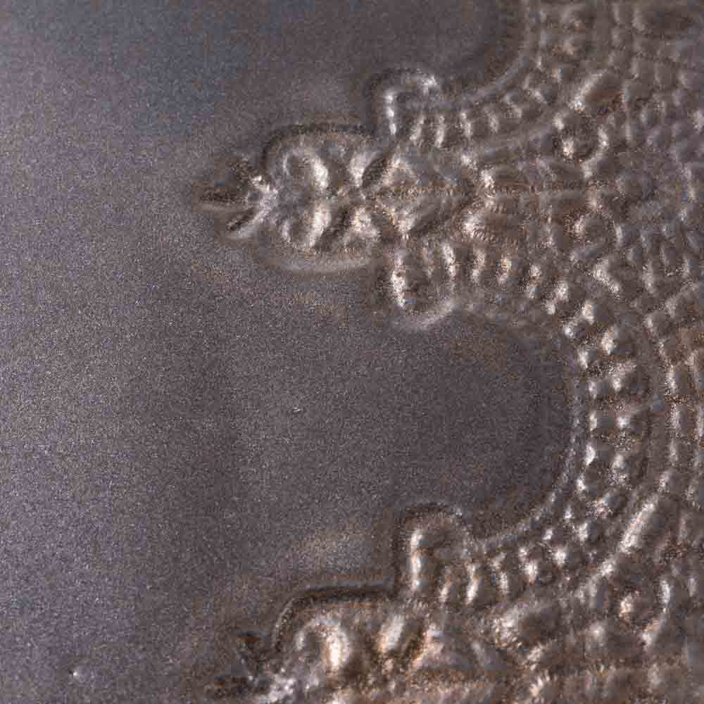 アトリエ野恵 レースプレート ロココ(ブロンズ) アトリエ野恵 陶磁器作家もの