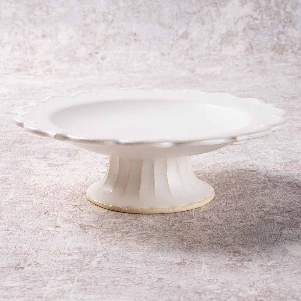 アトリエ野恵 ロコココンポート(ホワイト) アトリエ野恵 陶磁器作家もの