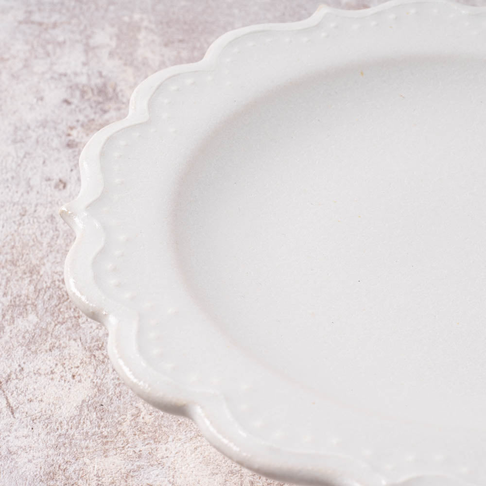 アトリエ野恵 ロコココンポート(ホワイト) アトリエ野恵 陶磁器作家もの