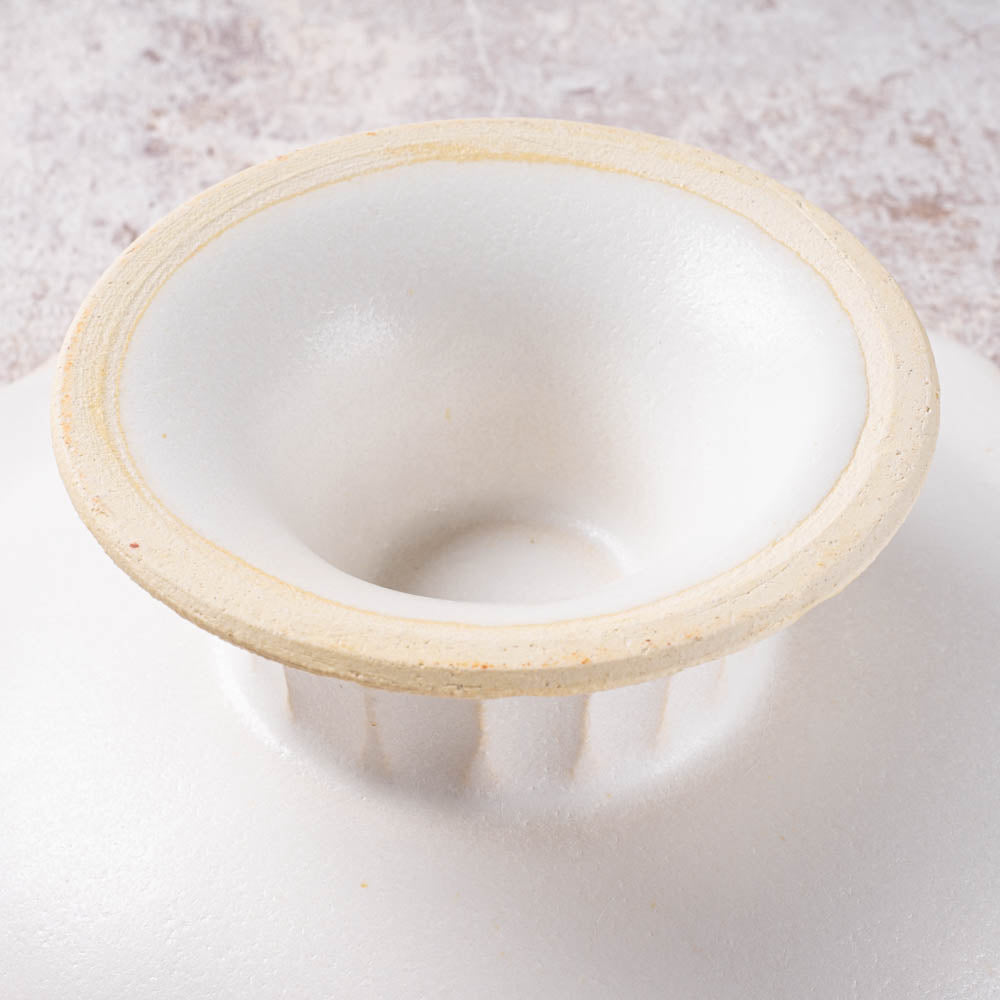 アトリエ野恵 ロコココンポート(ホワイト) アトリエ野恵 陶磁器作家もの