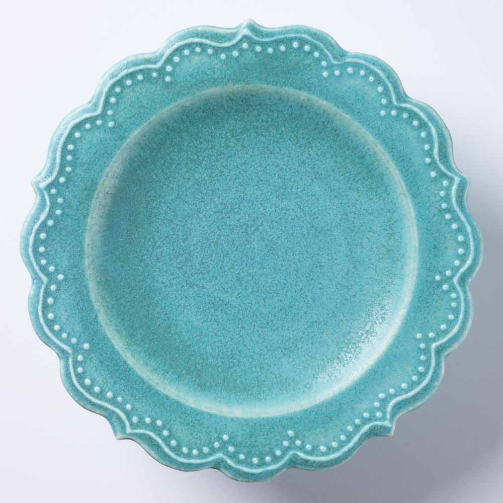 アトリエ野恵 ロコココンポート(ブルーグリーン) アトリエ野恵 陶磁器作家もの