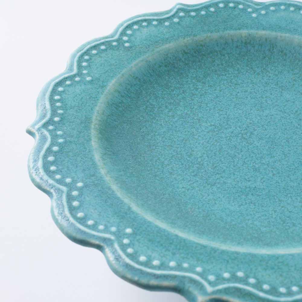 アトリエ野恵 ロコココンポート(ブルーグリーン) アトリエ野恵 陶磁器作家もの