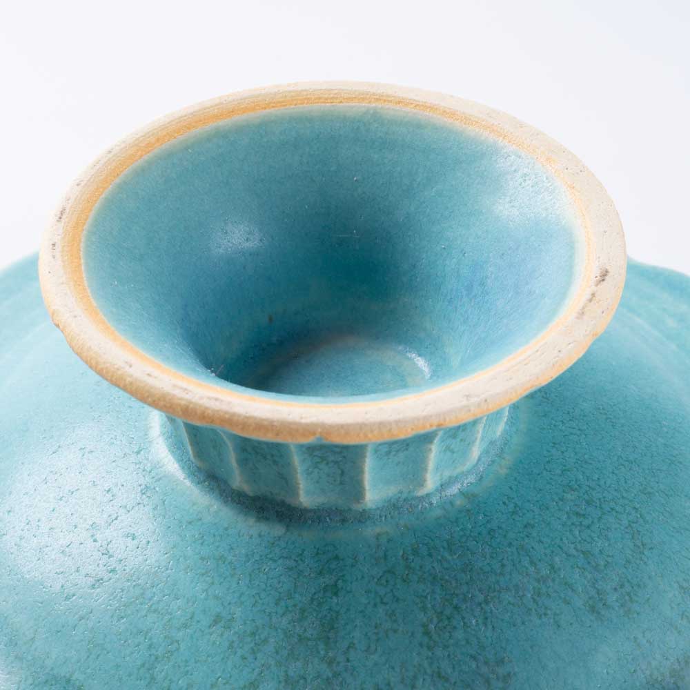 アトリエ野恵 ロコココンポート(ブルーグリーン) アトリエ野恵 陶磁器作家もの