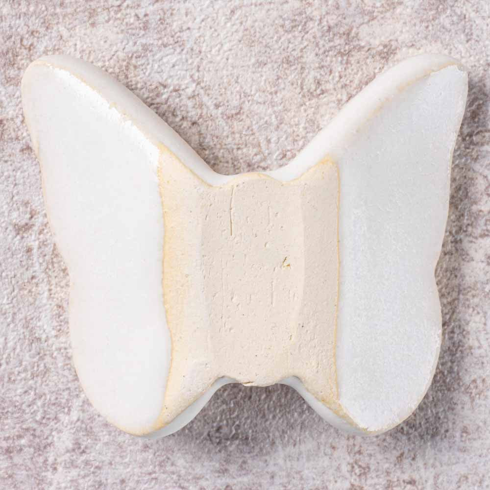 アトリエ野恵 ちょうちょ箸置き(ホワイト) アトリエ野恵 陶磁器作家もの