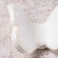 アトリエ野恵 ちょうちょ箸置き(ホワイト) アトリエ野恵 陶磁器作家もの