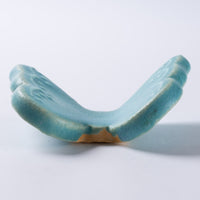 アトリエ野恵 ちょうちょ箸置き(ブルーグリーン) アトリエ野恵 陶磁器作家もの