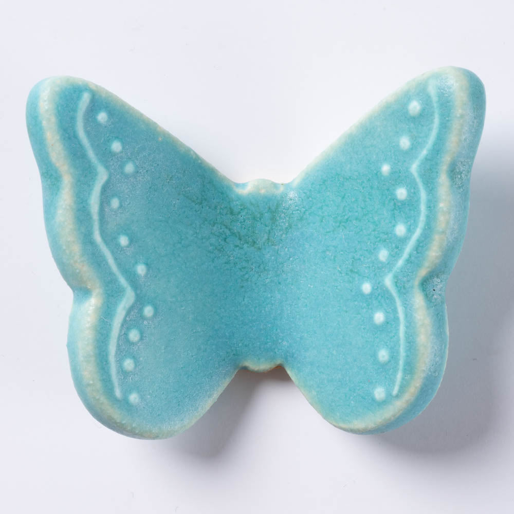 アトリエ野恵 ちょうちょ箸置き(ブルーグリーン) アトリエ野恵 陶磁器作家もの