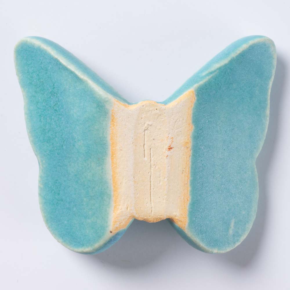 アトリエ野恵 ちょうちょ箸置き(ブルーグリーン) アトリエ野恵 陶磁器作家もの