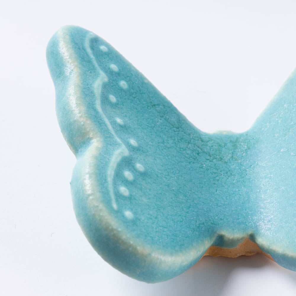 アトリエ野恵 ちょうちょ箸置き(ブルーグリーン) アトリエ野恵 陶磁器作家もの