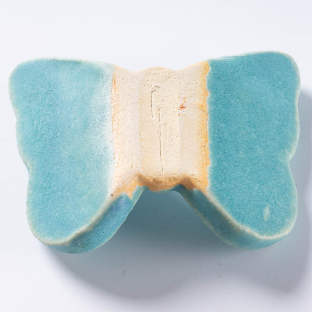 アトリエ野恵 ちょうちょ箸置き(ブルーグリーン) アトリエ野恵 陶磁器作家もの