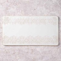 アトリエ野恵 レースプレート フラワー(ホワイト) アトリエ野恵 陶磁器作家もの