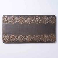 アトリエ野恵 レースプレート フラワー(ブロンズ) アトリエ野恵 陶磁器作家もの