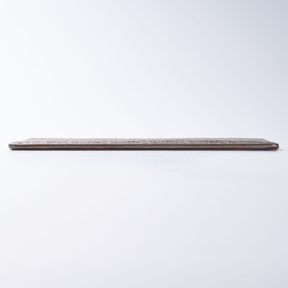 アトリエ野恵 レースプレート フラワー(ブロンズ) アトリエ野恵 陶磁器作家もの