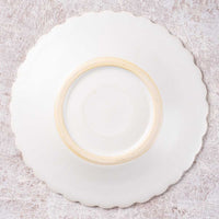 アトリエ野恵 しのぎ中皿(ホワイト) アトリエ野恵 陶磁器作家もの