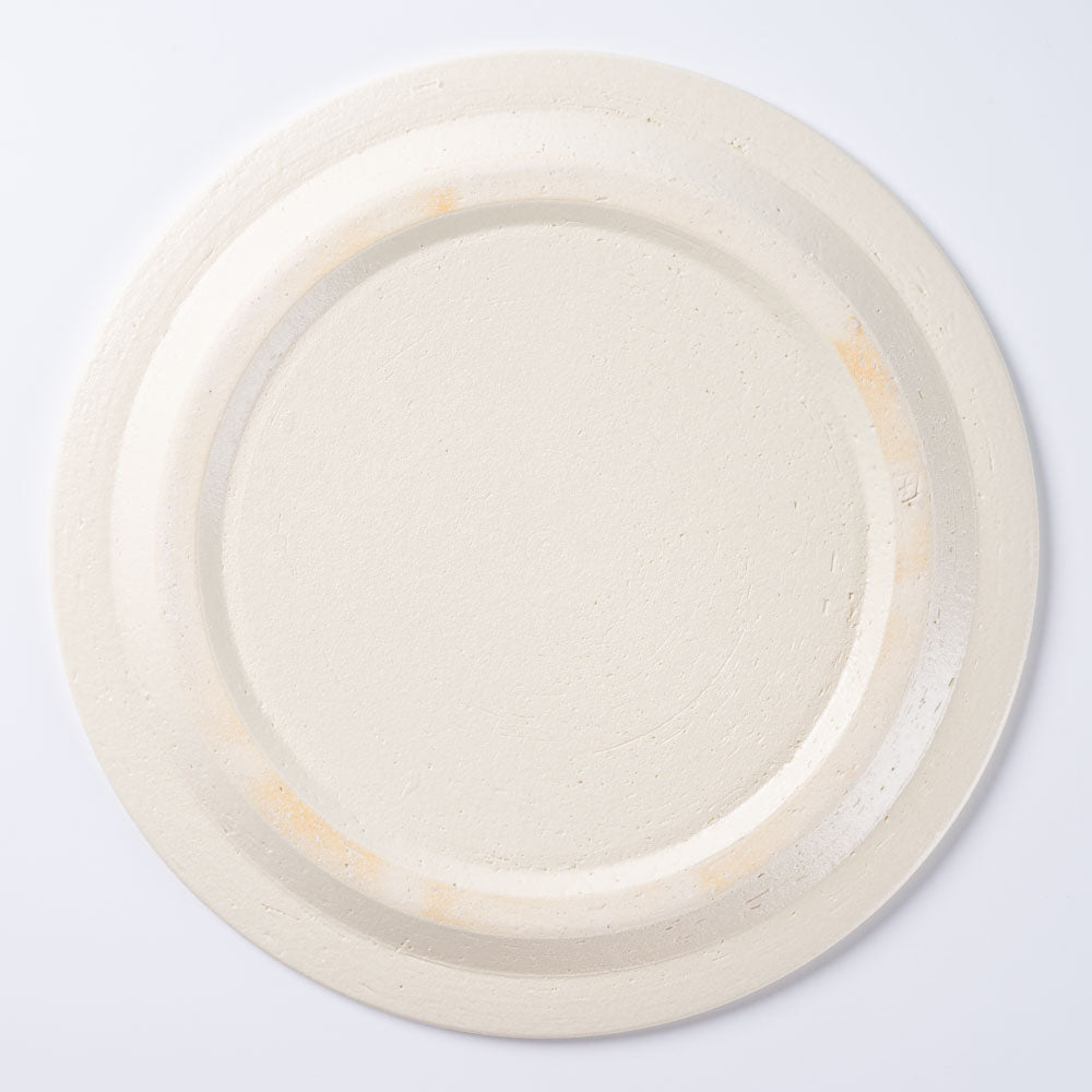 信楽焼 ヤマ庄陶器 Deepbreath 8.5インチプレート ホワイト 信楽焼 ヤマ庄陶器 信楽焼
