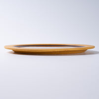 信楽焼 ヤマ庄陶器 Deepbreath 8.5インチプレート キャラメル 信楽焼 ヤマ庄陶器 信楽焼