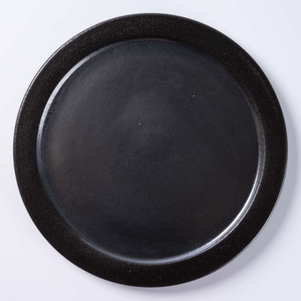 信楽焼 ヤマ庄陶器 Deepbreath 8.5インチプレート ブラック 信楽焼 ヤマ庄陶器 信楽焼