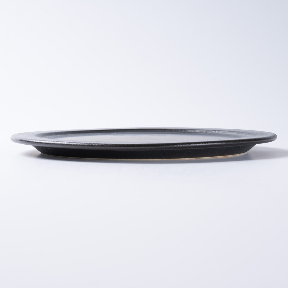 信楽焼 ヤマ庄陶器 Deepbreath 8.5インチプレート ブラック 信楽焼 ヤマ庄陶器 信楽焼